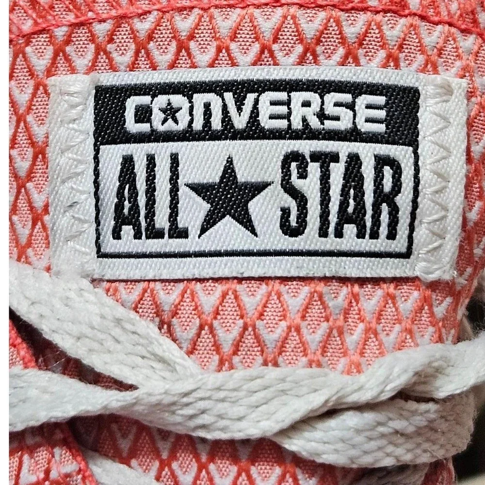 Converse Chuck Taylor All Star Low Top Coral Pink Textured Woven 555855F Women 8 - Picture 4 of 7